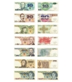 Zestaw 7 banknotów PRL w stanach UNC: 10–1000 zł, 1982–1988