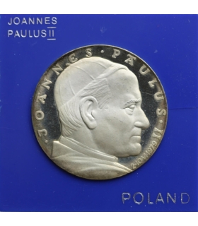 Medal Jan Paweł II, Warszawa czerwiec 1991, srebro Ag999, etui