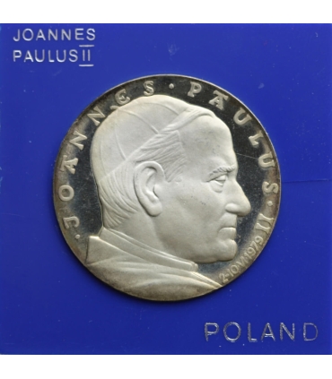 Medal Jan Paweł II, Warszawa czerwiec 1991, srebro Ag999, etui