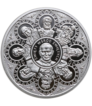 Medal Święty Jan Paweł II, Święty wśród Świętych, 2014, Ag 999