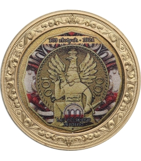 Numizmat 100 lat złotego, 100 złotych 1924, 2024, platerowany