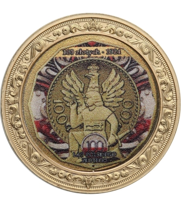 Numizmat 100 lat złotego, 100 złotych 1924, 2024, platerowany