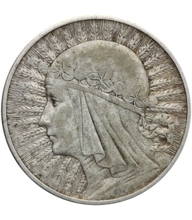 10 złotych Głowa kobiety 1932, stan 3