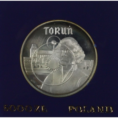 5000 zł, Toruń - Mikołaj Kopernik, 1989 r.