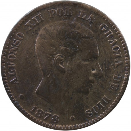 Hiszpania 5 centymów, 1878